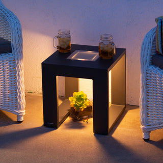Rancho side table graphite light up with ykary